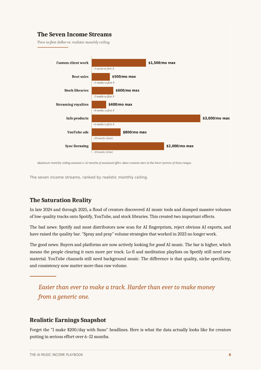 Sample page: The Seven Income Streams chart