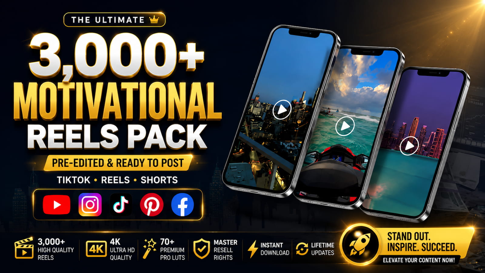 3000 Motivational Reels with resell rights
